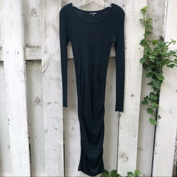 Express | Dresses | Express Emerald Green Ruched Bodycon Dress | Poshmark Express | Dresses | Express Emerald Green Ruched Bodycon Dress | Poshmark